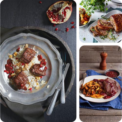 Weihnachtsrezepte in einer Kachgrafik