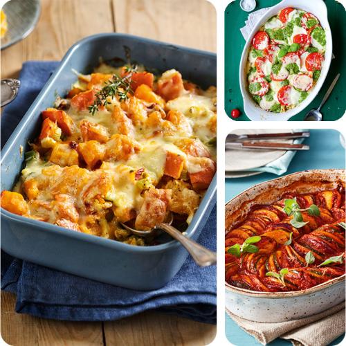 Gemüseauflauf in Ofenformen