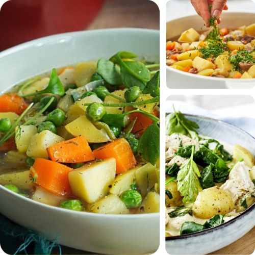 Kartoffelgerichte mit Gemüse